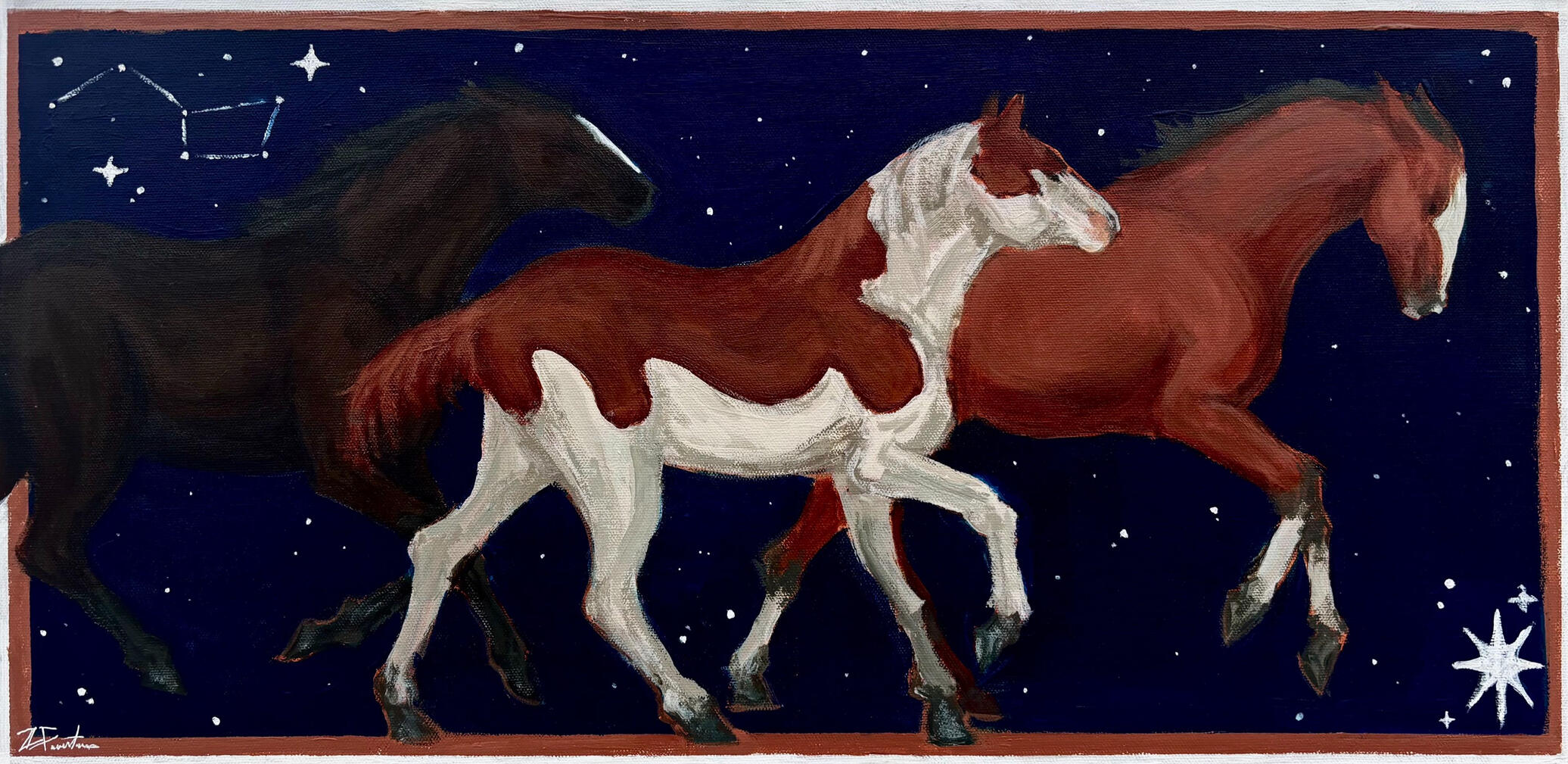 "My North Star" - April 14th, 2026 (24'' x 12'') Acrylic Paint on Canvas