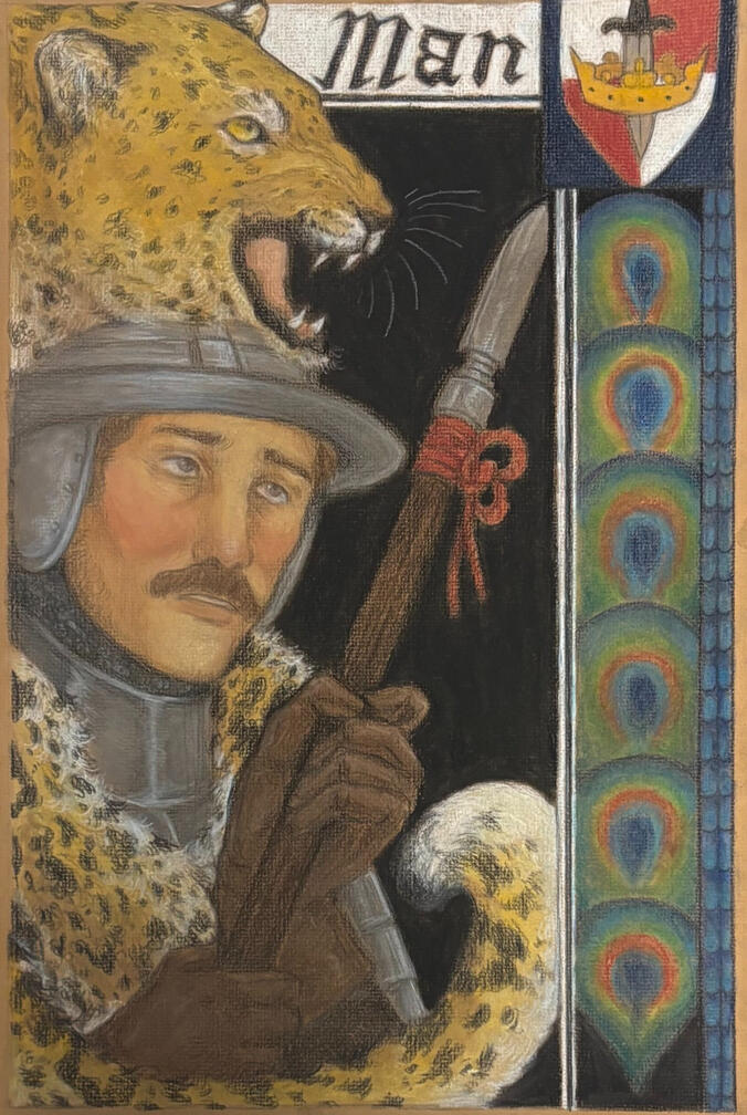 "Masking True Masculinity" - November 12th, 2025 (13'' x 18'') Soft Pastels & Colored Pencil