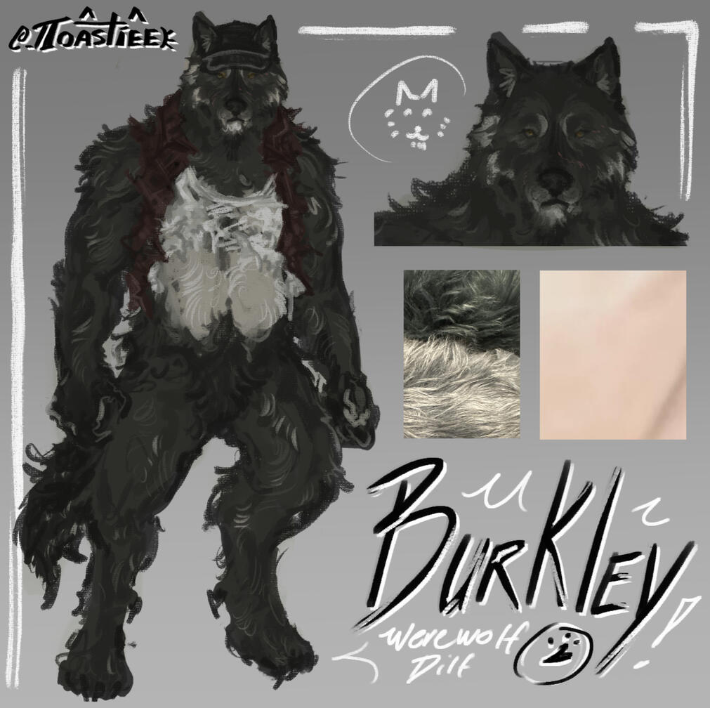 "Character Sheet, Burkley" - June 30th, 2026 (1253 px, 1250 px) Clip Studio Paint